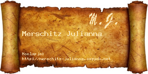 Merschitz Julianna névjegykártya
